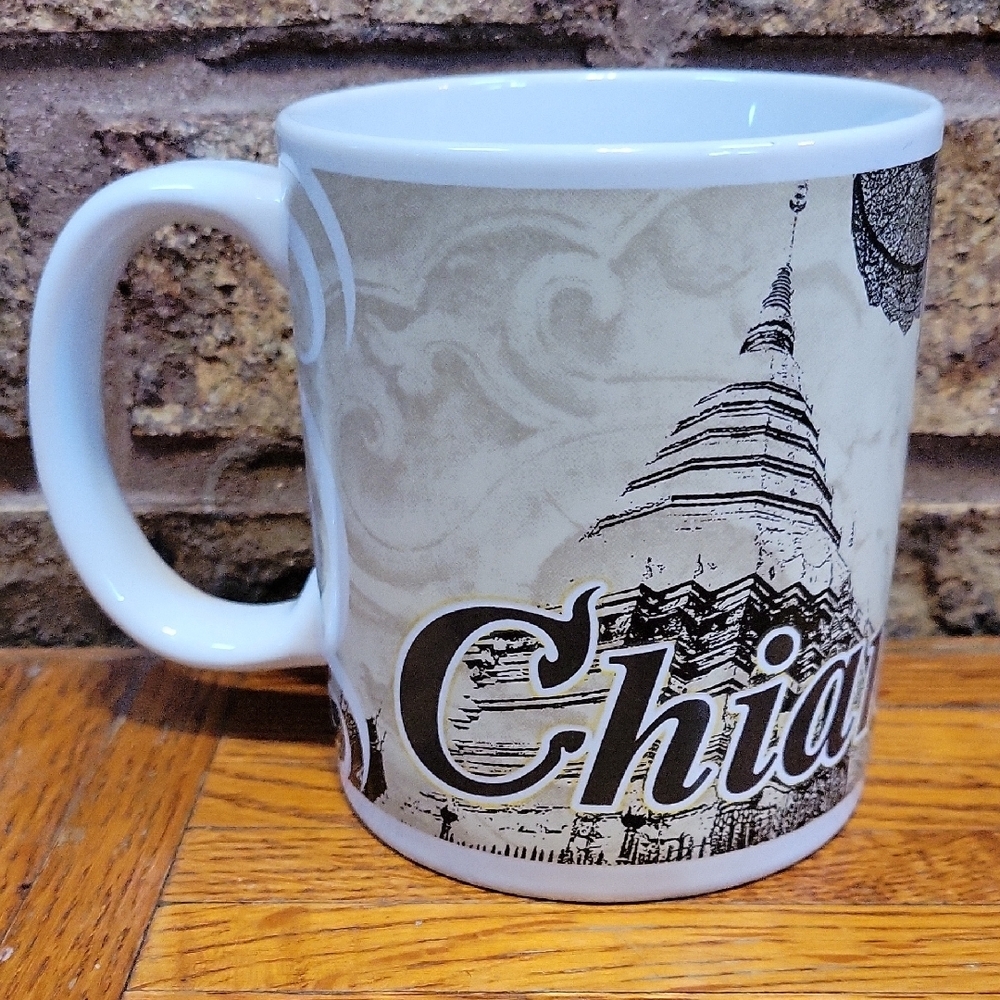 Starbucks Vintage Chiang Mai Scenic Ceramic Coffee Mug Thailand